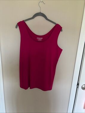 Chico's Sleeveless Scoop Neck Tank - Magenta